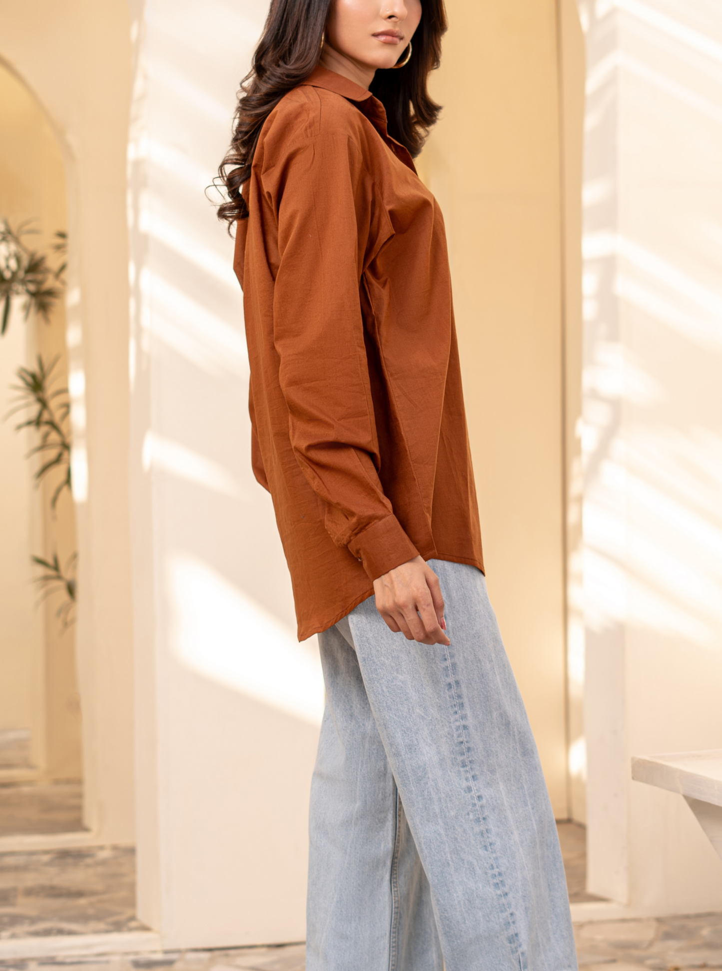 Brown Button Down Shirt
