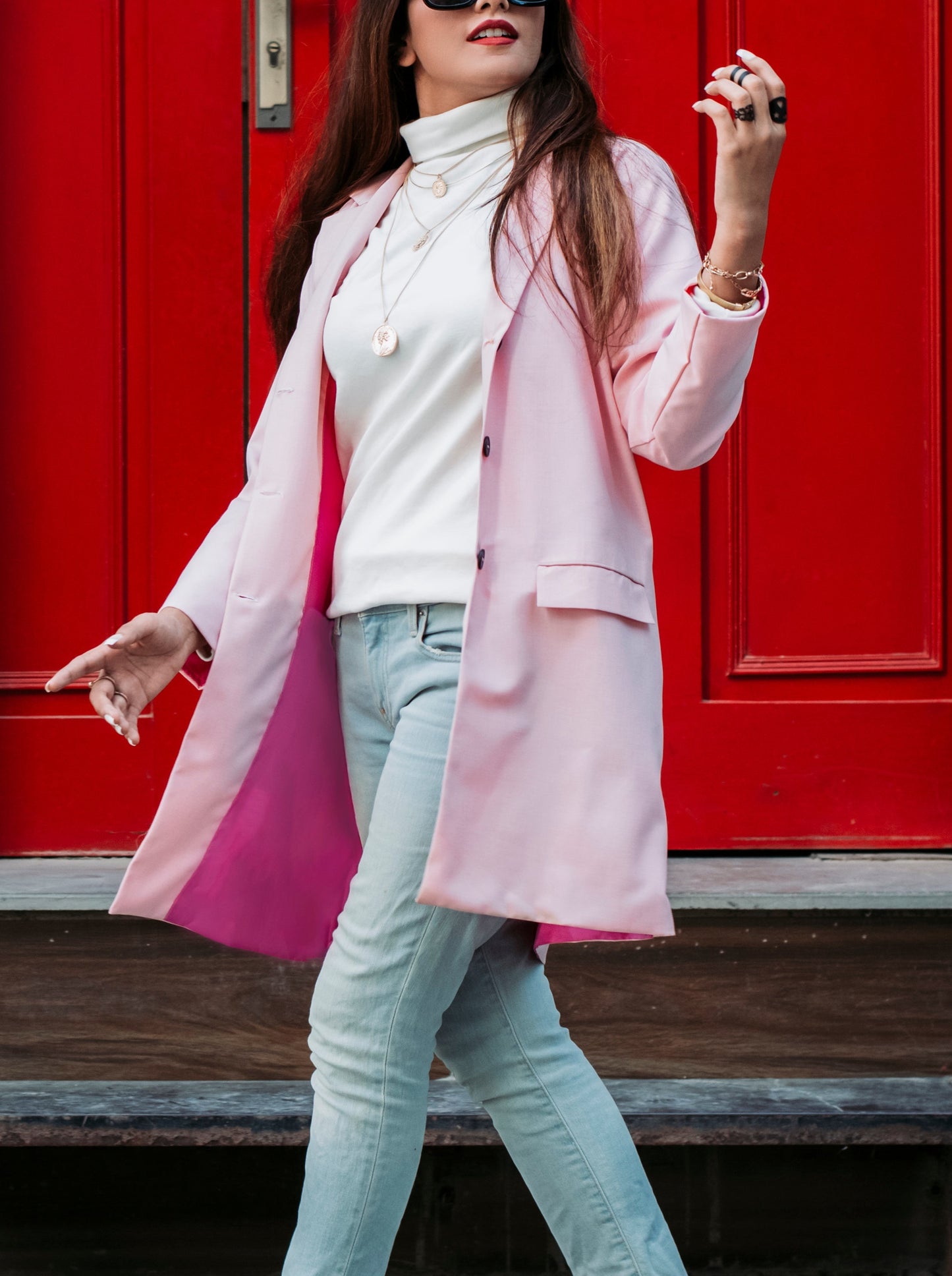 Pink Candy Long Coat
